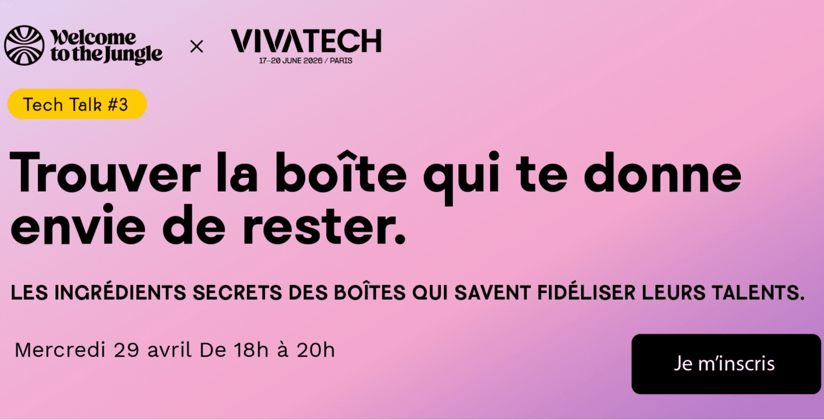 TALK - Trouver la boîte qui te donne envie de rester! 29 avril 18h