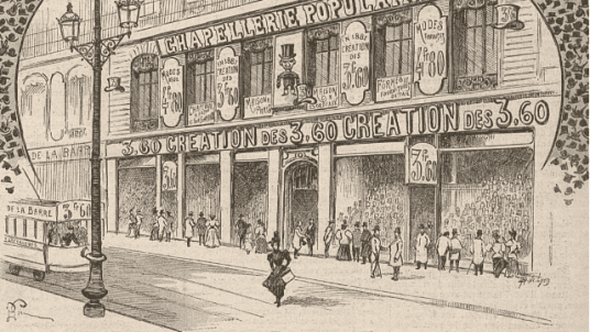 Autour de l’exposition Worth. Inventer la haute couture : Les grands magasins